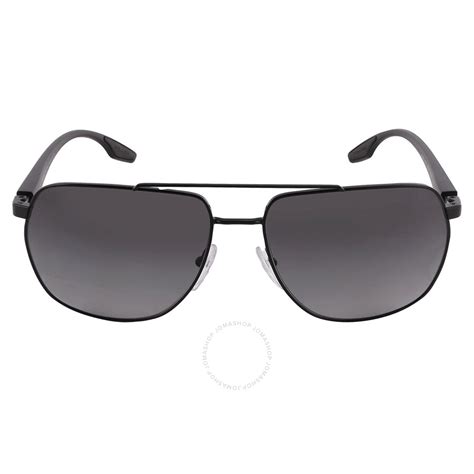 Prada Linea Rossa Polarized Grey Gradient Navigator Men's